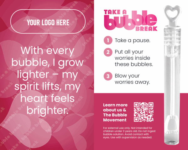 Tender Hearts Take a Bubble Break Card