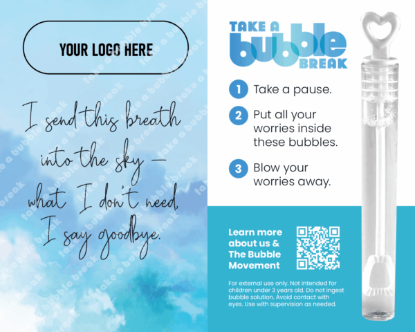 Tranquil Skies Take a Bubble Break Card